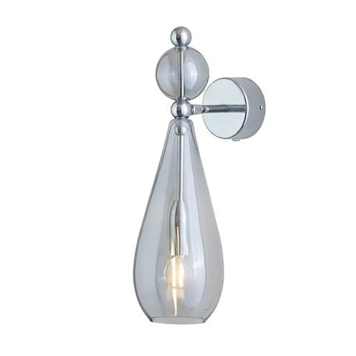 Adornment Wandleuchte, Smokey Grau / Shiny Silber