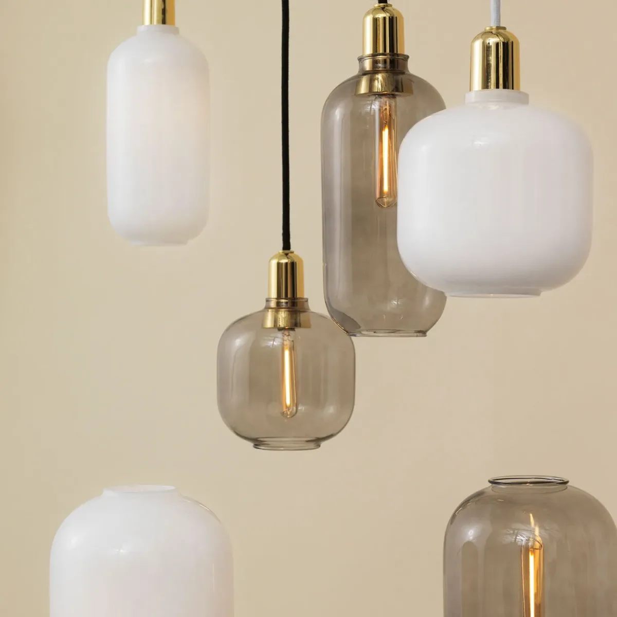 Ampera Hängelampe Groß, Gold/Grün Marble – Bild 9