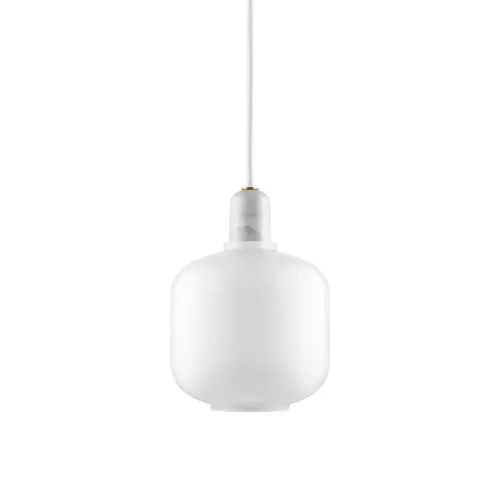 Ampera Hängelampe Klein, Weiß/Weiß Marble