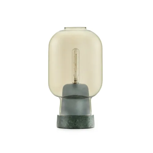 Ampera Tischlampe, Gold / Grün Marble