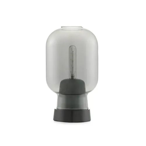 Ampera Tischlampe, Smoke / Schwarz Marble