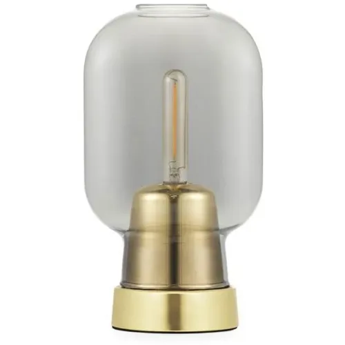 Ampera Tischlampe, Smoke / Messing