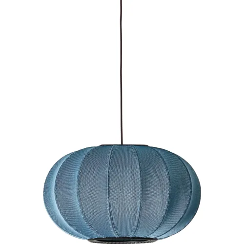 Artlix Hängelampe Oval 45 cm, Blau Stone