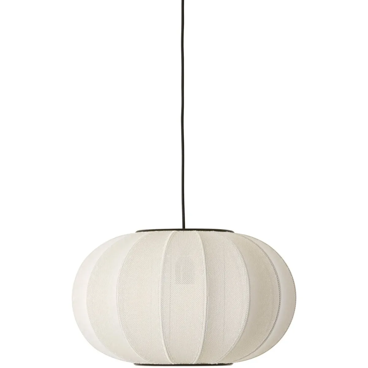 Artlix Hängelampe Oval 45 cm, Perle Weiß
