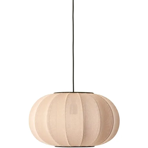 Artlix Hängelampe Oval 45 cm, Sand Stone