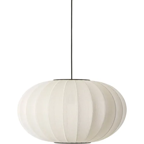 Artlix Hängelampe Oval 57 cm, Perle Weiß