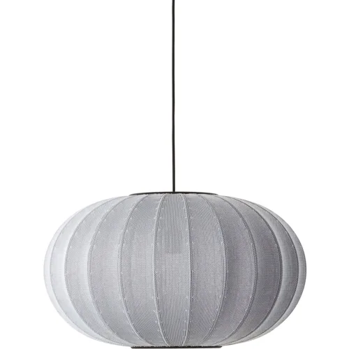 Artlix Hängelampe Oval 57 cm, Silber