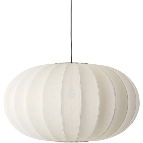 Artlix Hängelampe Oval 76 cm, Perle Weiß