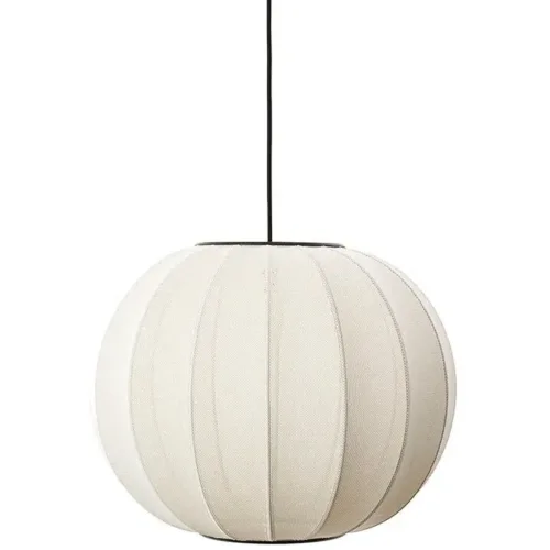 Artlix Hängelampe Rund 45 cm, Perle Weiß