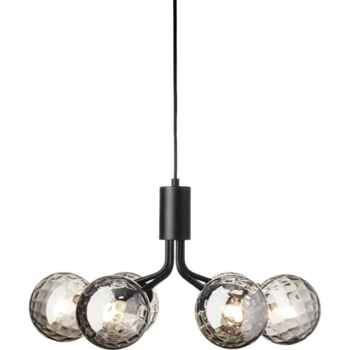Artopee 6 Kronleuchter, Satin Schwarz / Smoked