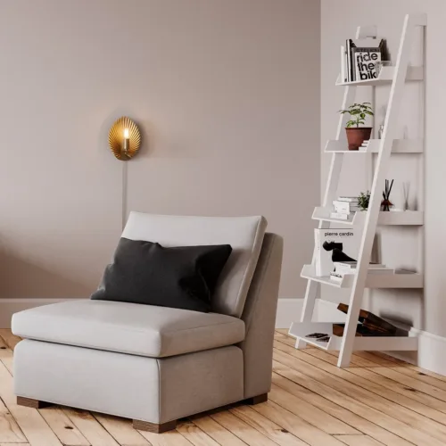Arubia Wandleuchte, Matte gold