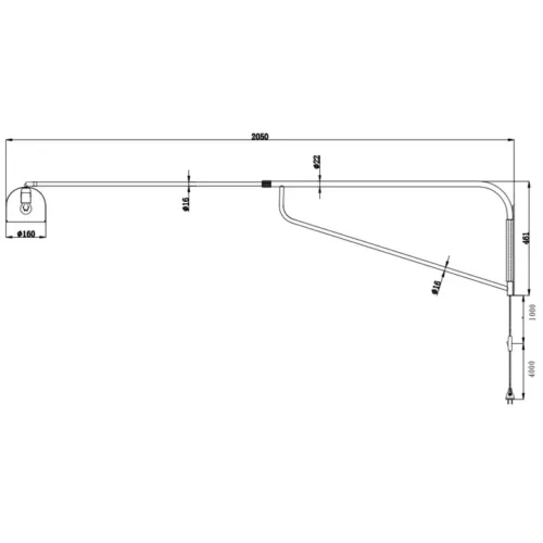 Bellerose Wandlamp, Wit