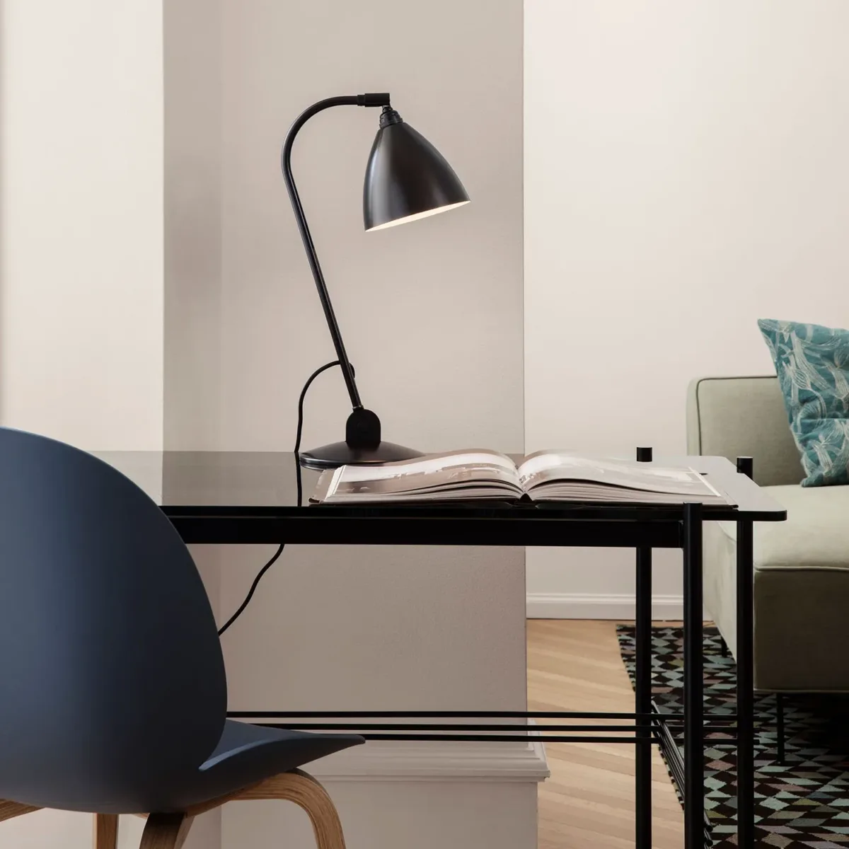 Bonlite BL2 Table Lamp, Black Brass/Bone China - Image 5