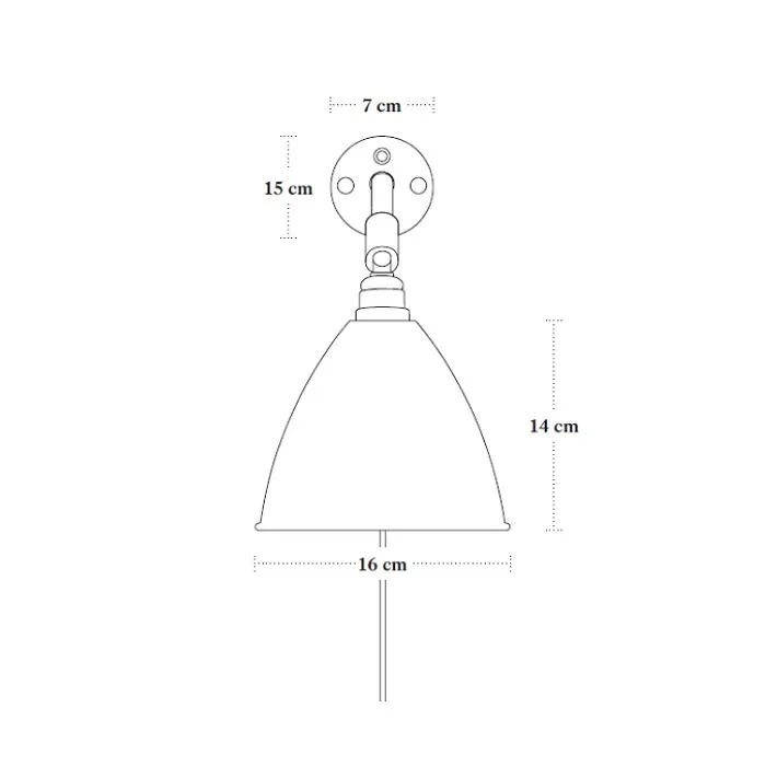 Bonlite Bl7 Wandlamp, Messing/Grijs | Lights & Lamps Bonlite Bl7 Wandlamp, Messing/Grijs - Afbeelding 2