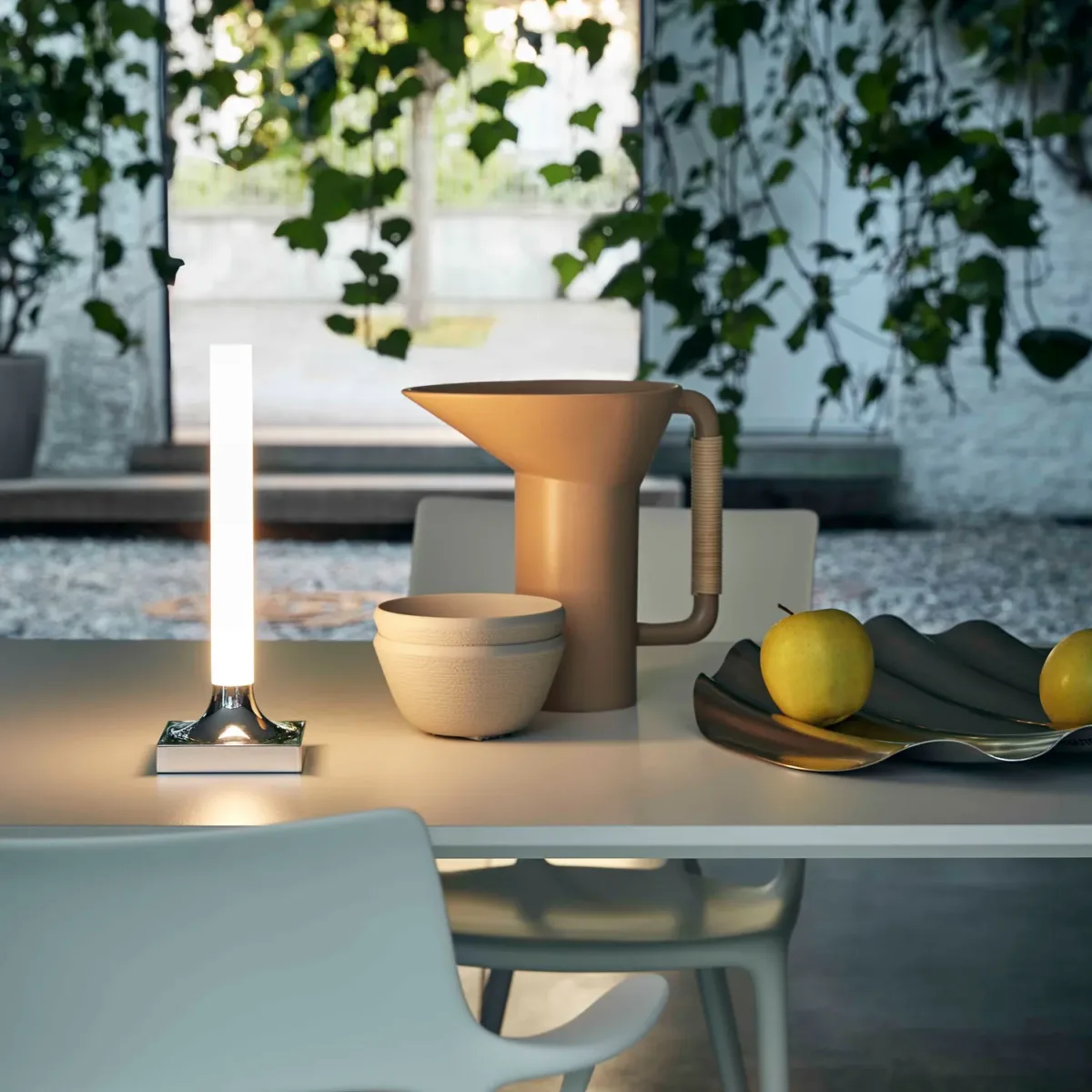 Buona Notte Tischlampe Tragbar, Glossy Chrom – Bild 4