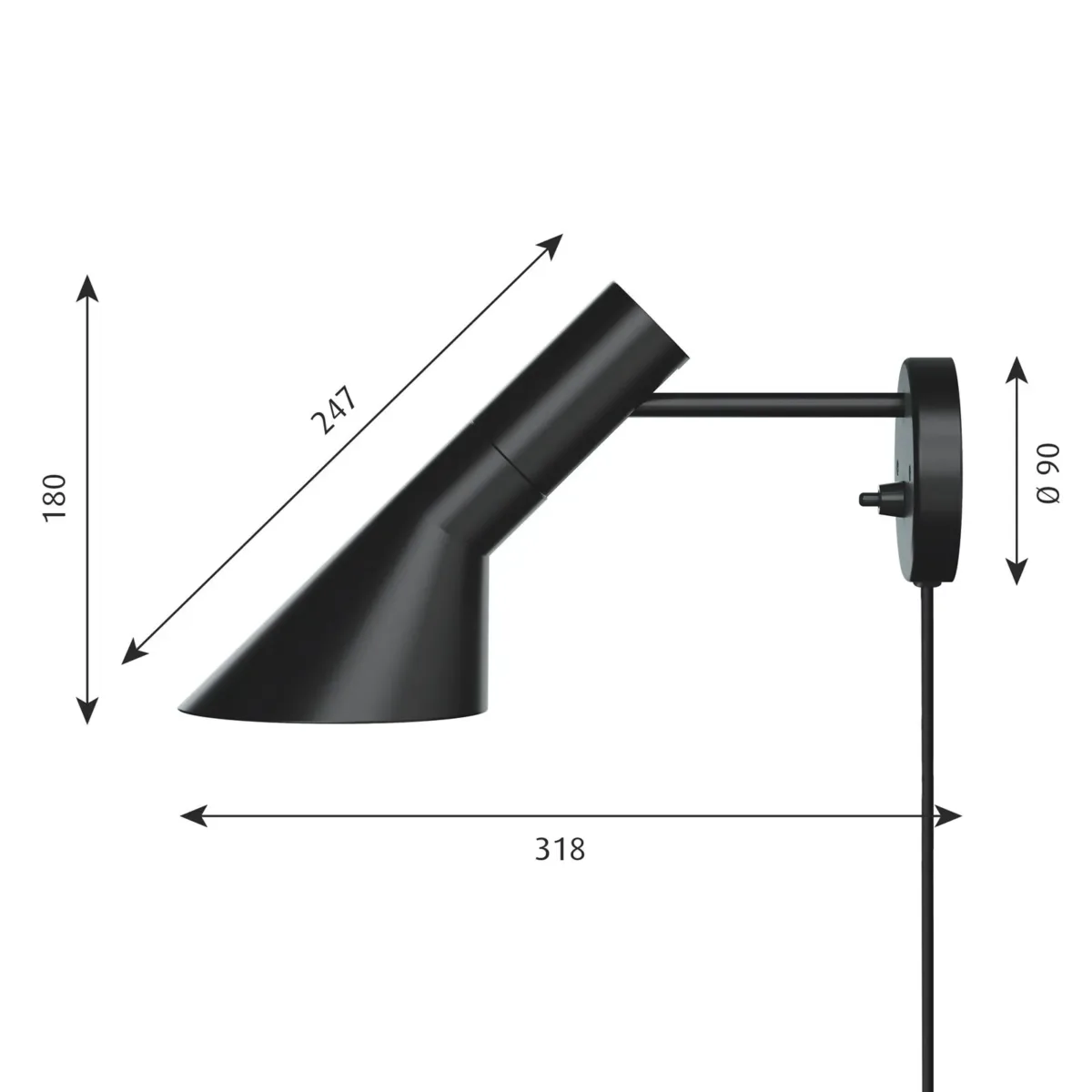 C.J Wall Lamp, White - Image 2