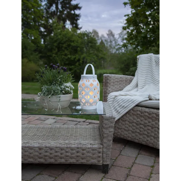 Vlam Lantaarn 23 cm, Wit | Lights & Lamps Vlam Lantaarn 23 cm, Wit - Afbeelding 4