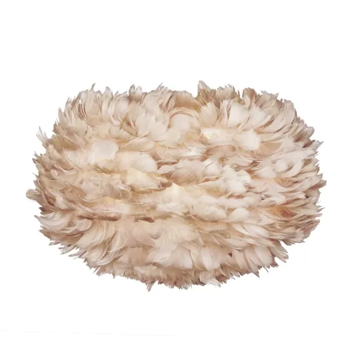 Fluffy Lampshade Light Brown, Medium