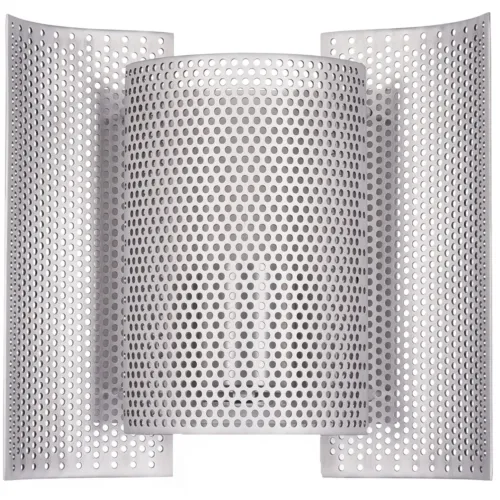 Flutter Wall Lamp Perforated, Brushed Aluminium