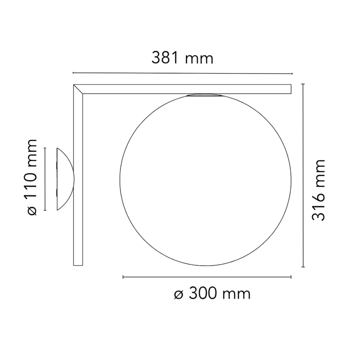 Luminic C/W2 Ceiling/Wall Lamp, Brass - Image 9