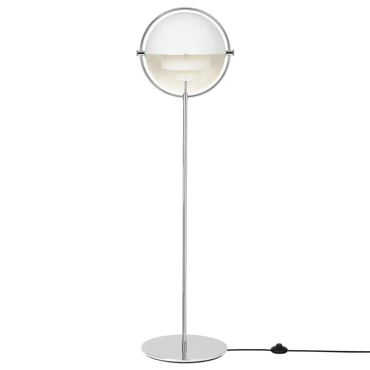 Monoscopio Floor Lamp, Chrome/White - Image 2