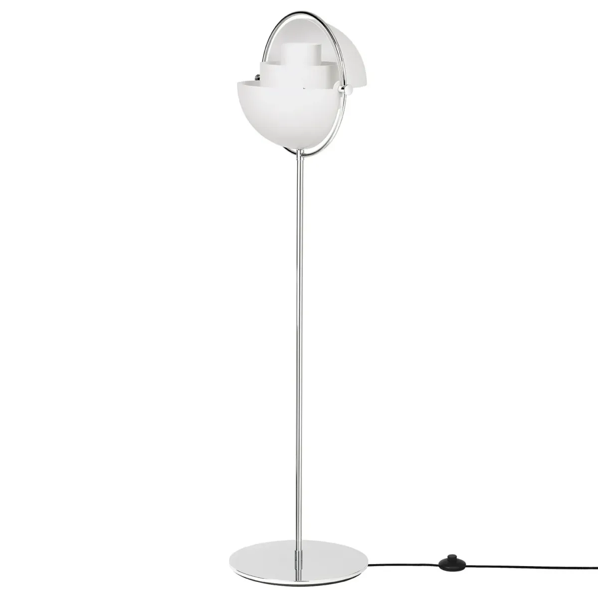 Monoscopio Floor Lamp, Chrome/White - Image 3