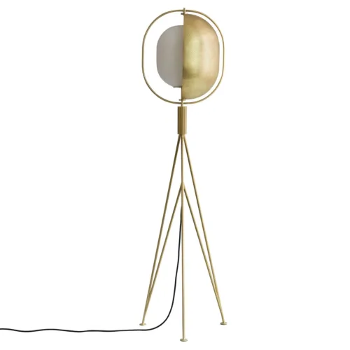 Perle Floor Lamp, Brass
