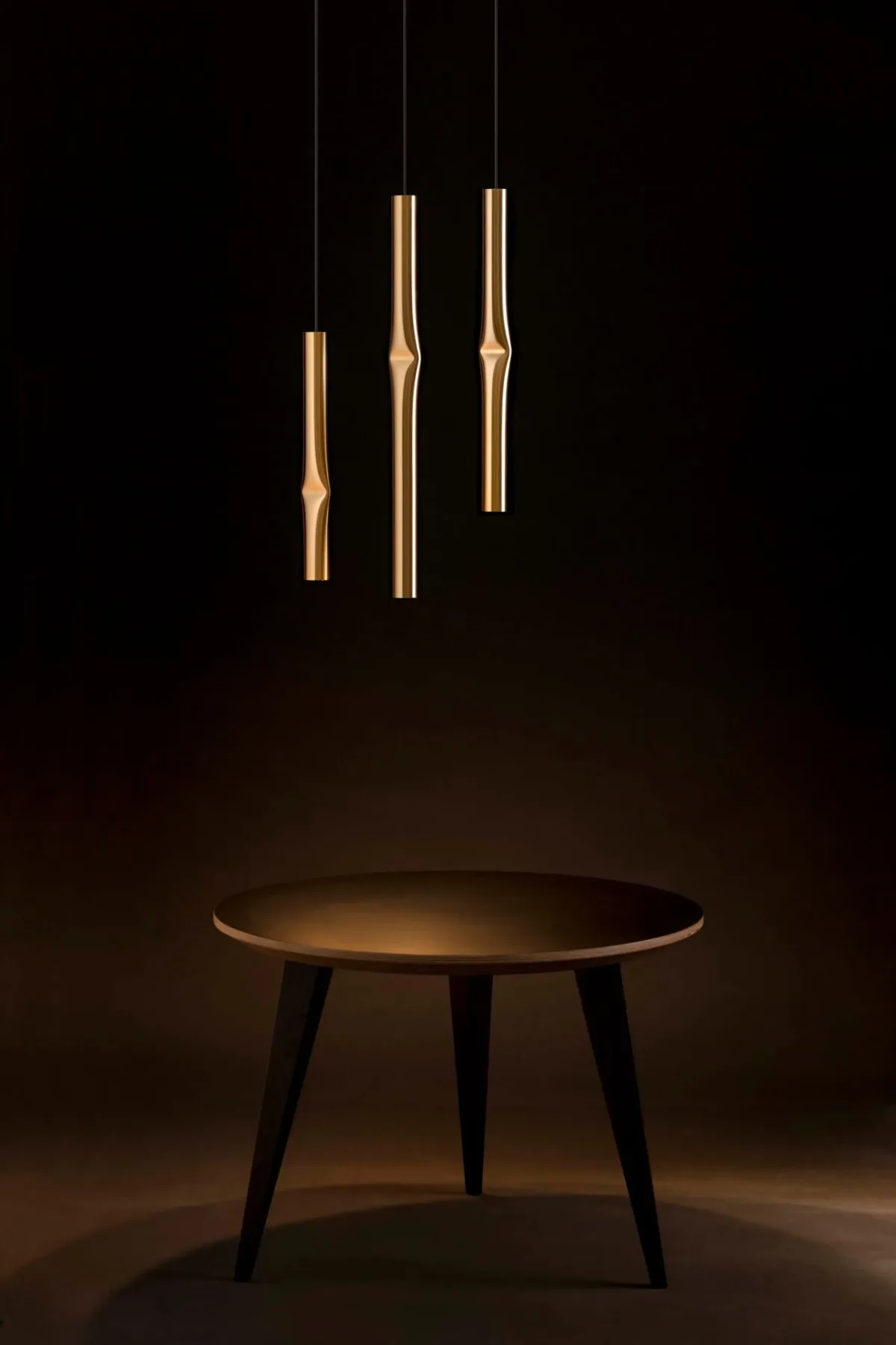 Pillars T-3735S Pendant, Satin Gold / Black - Image 2