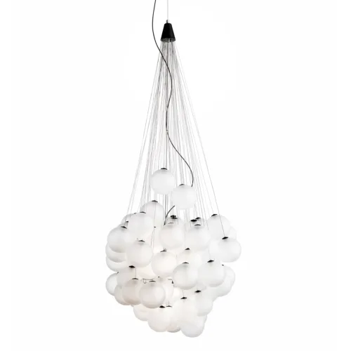 Willekeurige Harmony-Hanglamp 48, Aluminium/Palwit