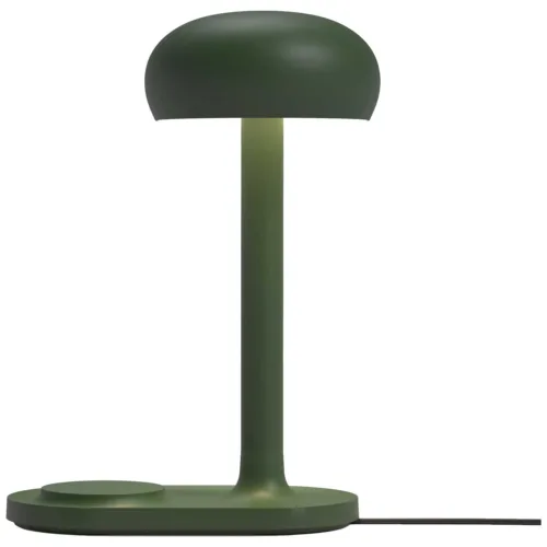 Sassi Table Lamp With Wireless Charger, Emerald Green