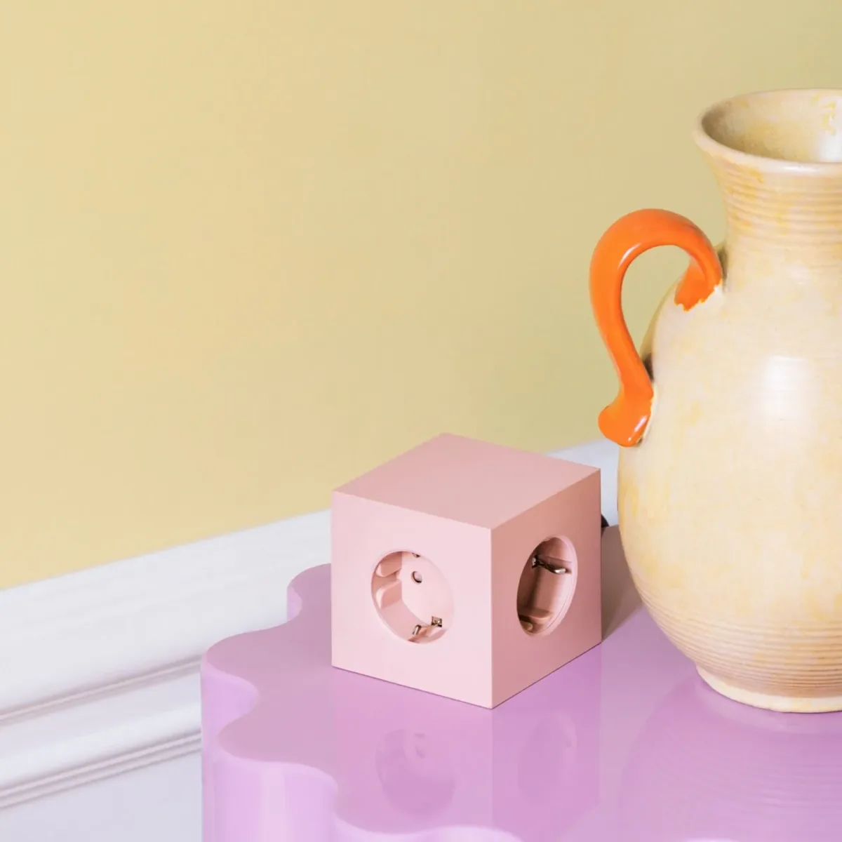 Viereckige 1 Verlängerungskabel mit USB / Magnet, Old Rosa – Bild 6