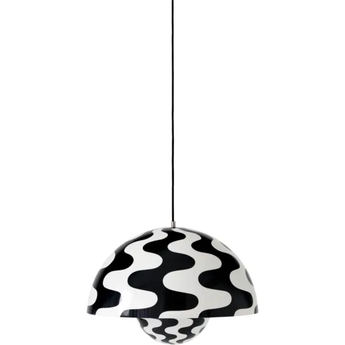 Toadstool VP2 Hanglamp, Zwart / Wit