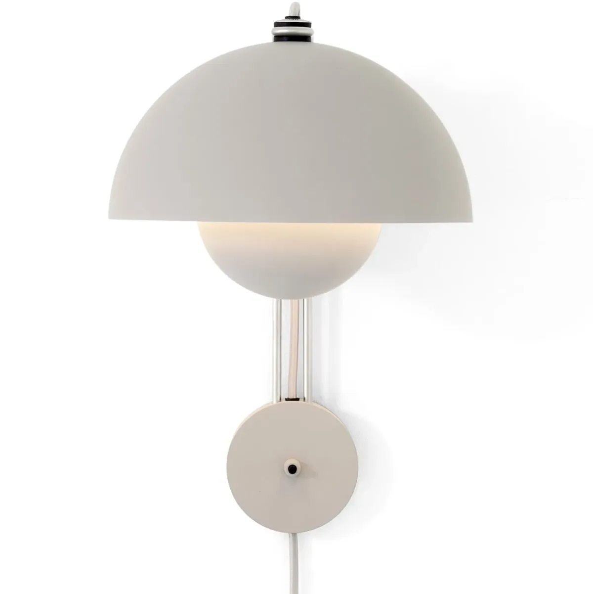 Toadstool VP8 Wall Lamp, Matte Light Grey