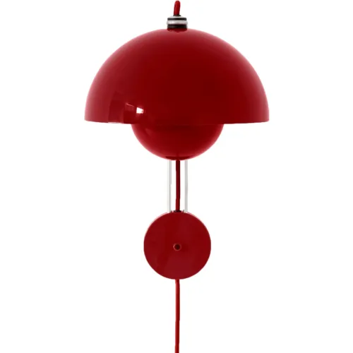 Toadstool VP8 Wandlamp, Vermiljoen Rood