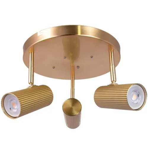 Tranzlect 3 Ceiling Fixture, Brushed brass