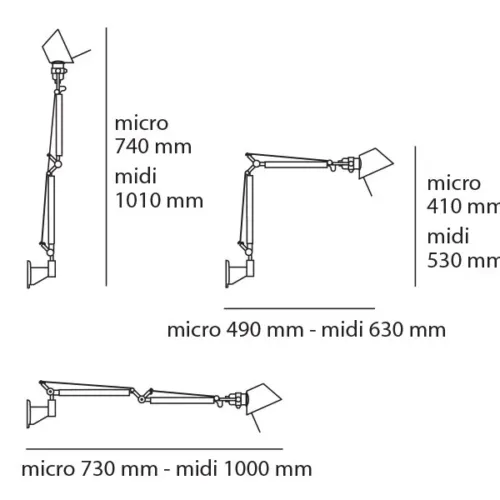 Tribullo Micro Wandleuchte, Weiß