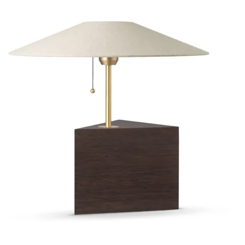 Trigometric Tischlampe, Smoked Eiche