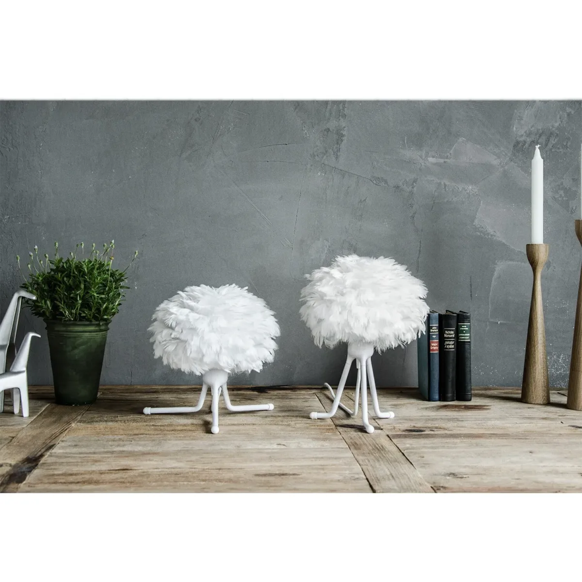 Tripod Base Lamp Stand, White - Image 4