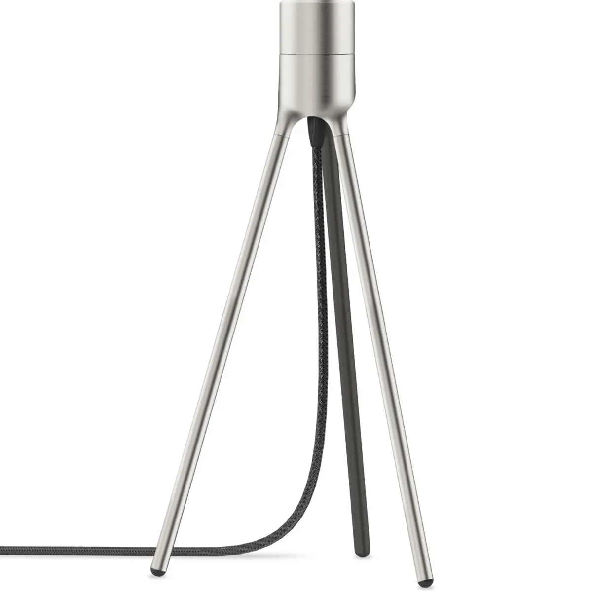 Tripod Tischlampe Stand, Gebürsteter Stahl