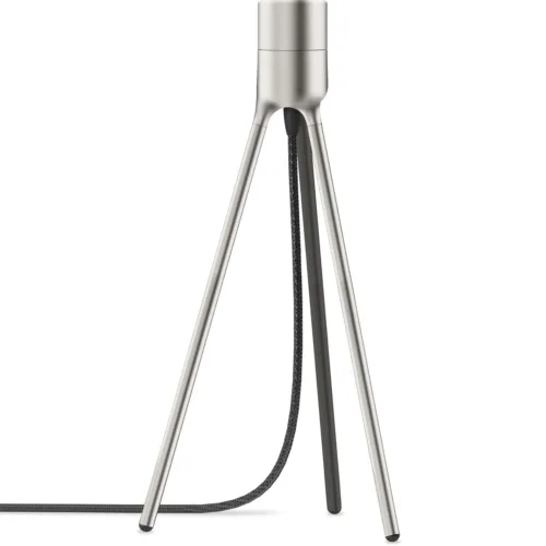 Tripod Tischlampe Stand, Gebürsteter Stahl