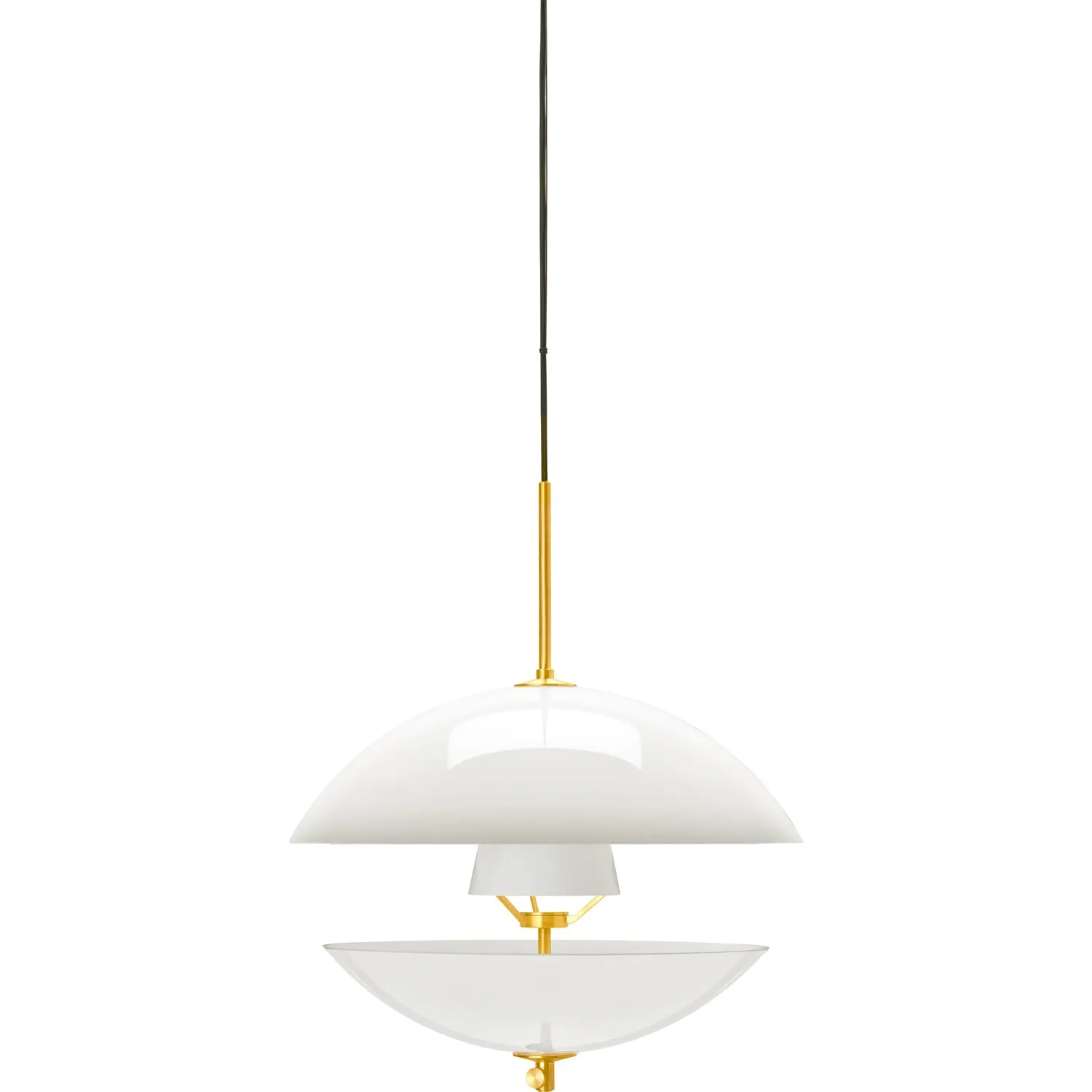 Triva Hanglamp Wit / Messing, 440 Mm | Lights & Lamps Triva Hanglamp Wit / Messing, 440 Mm - Afbeelding 2