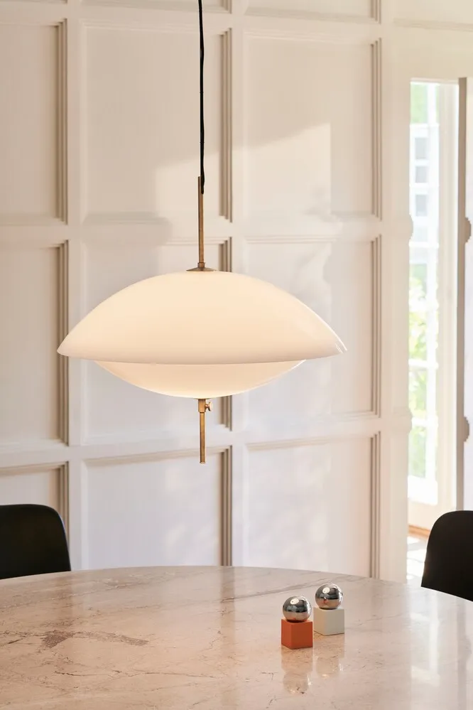 Triva Hanglamp Wit / Messing, 440 Mm | Lights & Lamps Triva Hanglamp Wit / Messing, 440 Mm - Afbeelding 4