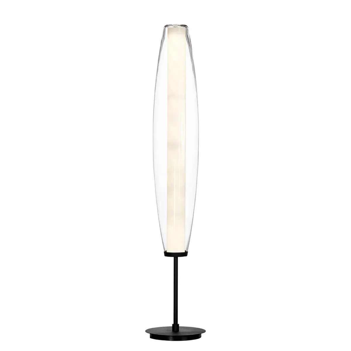 Umbrella Stehlampe, Schwarz/Clear Glas
