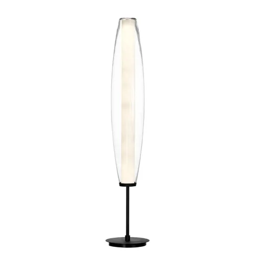 Umbrella Stehlampe, Schwarz/Clear Glas