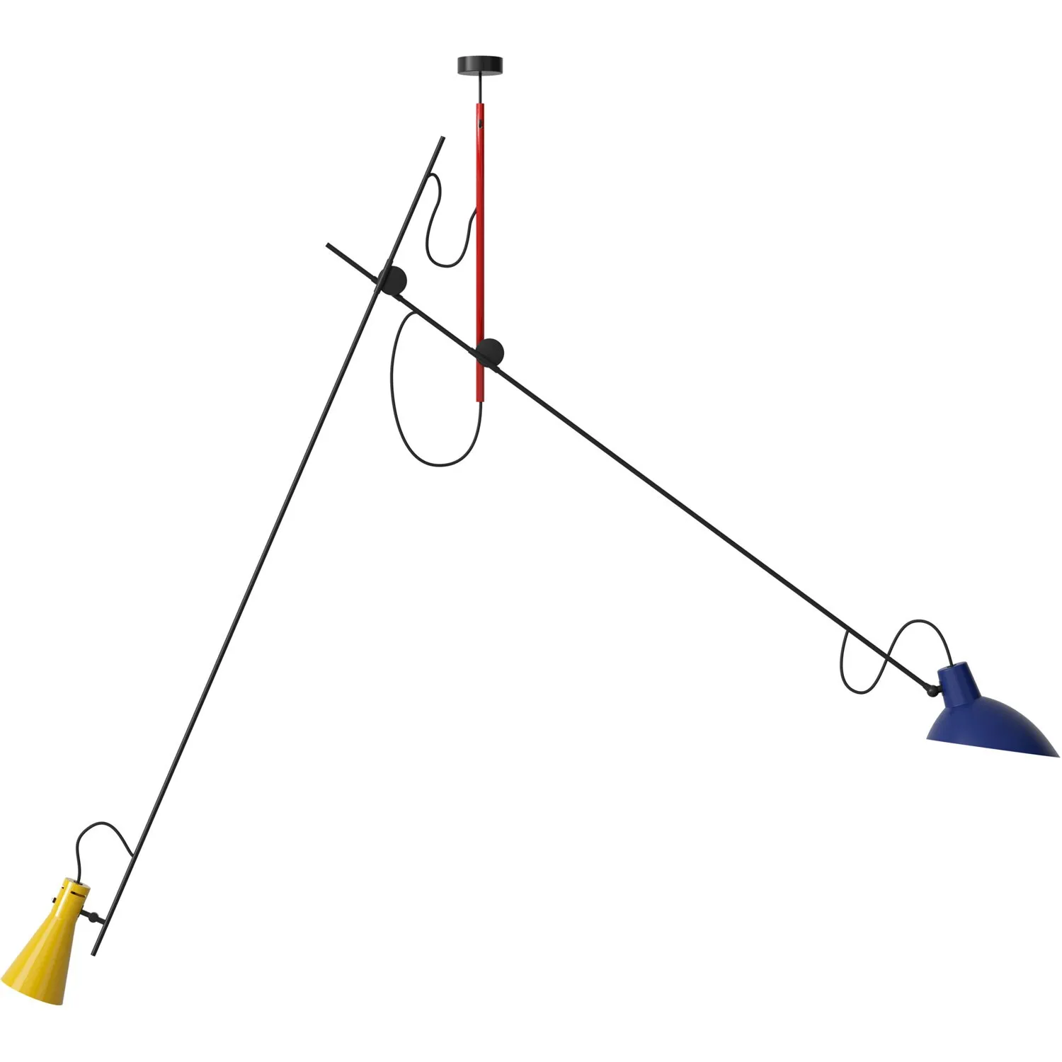 Viviana Plafondlamp, Blauw/Geel | Lights & Lamps Viviana Plafondlamp, Blauw/Geel